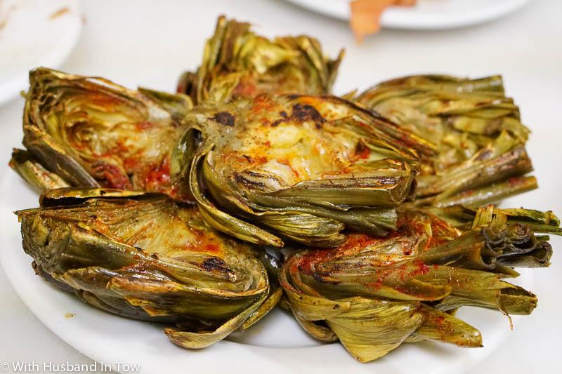 Barcelona Spain food artichokes